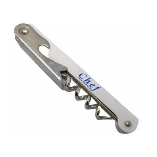 CHEF SACACORCHO BLANCO Y CROMADO LINEA VINOS