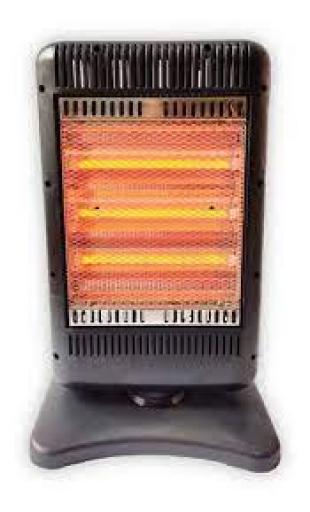 ESTUFA INFRARROJA 3 VELAS 600/1200W MODELO GIRATORIO