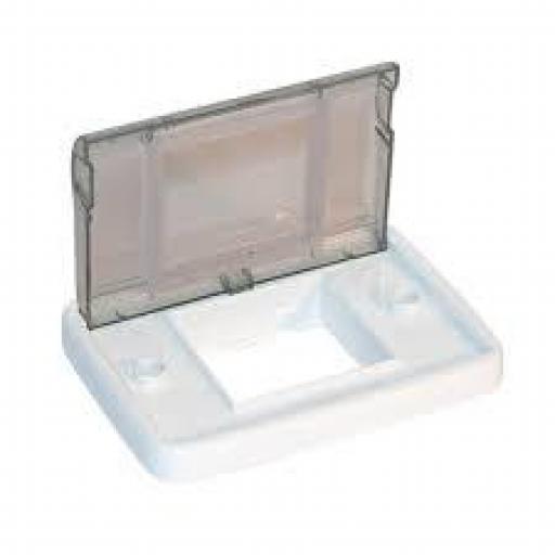 JELUZ BASTIDOR + T/ESTANCO 2 MODULOS TAPA TRANSPARENTE