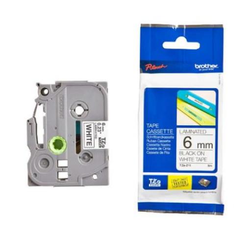 BROTHER CINTA ETIQUETADORA TZE-211 6MM.