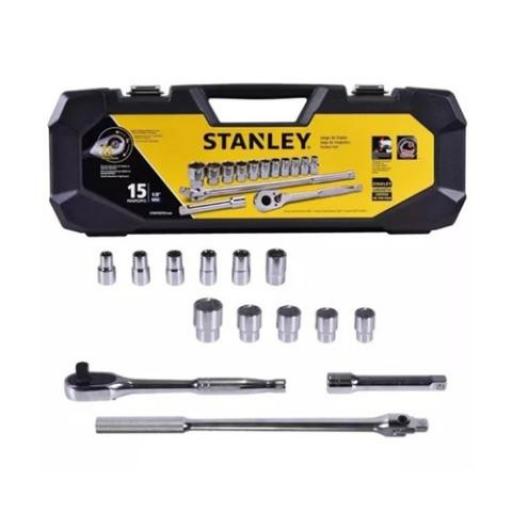 STANLEY JUEGO DE TUBOS 15PZS 1/2