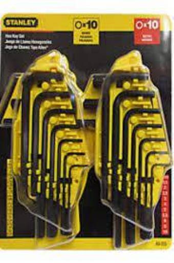 STANLEY JUEGO ALLEN 1/16-3/8 Y 1.5-10MM 20 PZAS