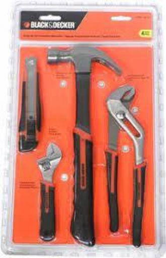 BLACK+DECKER JUEGO DE HERRAMIENTAS MANUALES 4 PIEZAS
