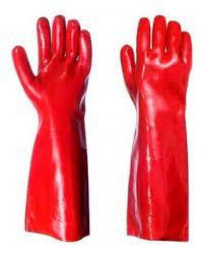 GUANTE DE PVC ENTELADO LARGO 70CM