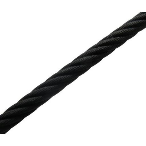 CABLE DE ACERO NATURAL 8MM. NEGRO