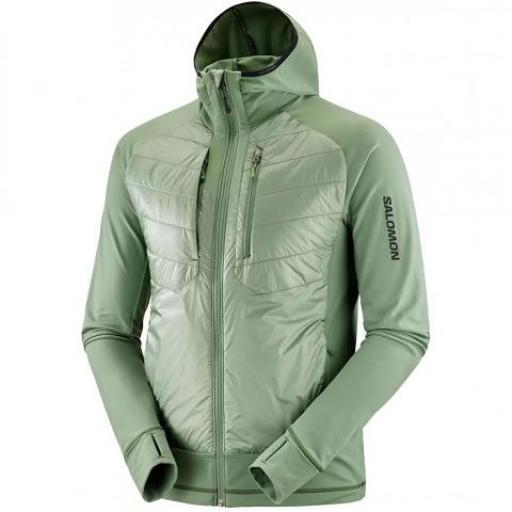 SALOMON CAMPERA TALLE L VERDE TRAIL RUNNING