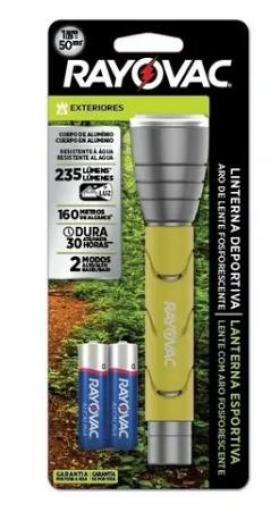 RAYOVAC LINTERNA SPORT LED 235 LUMENS
