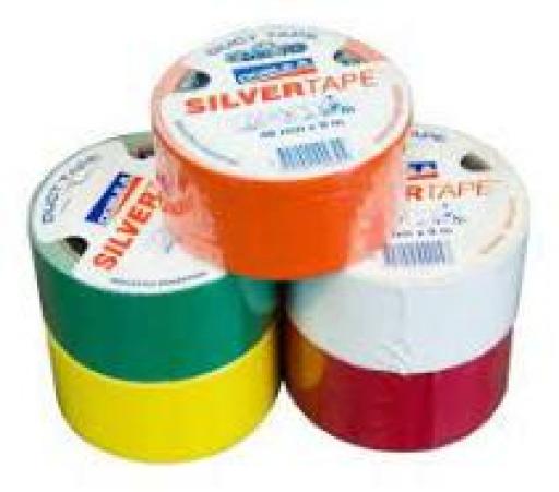DOBLE A CINTA SILVER TAPE NARANJA 48X9