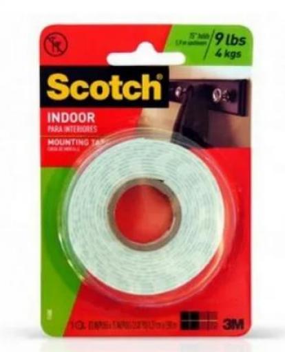 3M SCOTCH CINTA DOBLE FAZ INT. PER. 12.7mm x 1.9m