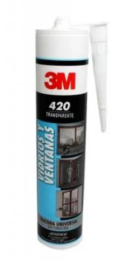 3M SELLADOR DE SILICONA VIDRIOS Y VENTANAS UNIVERSAL TRANSP. X 280ML