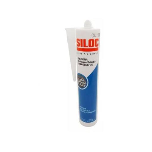 SILOC 400527 SILICONA ADHESIVO SELLADOR USO GRAL. BLANCO 280 GR.