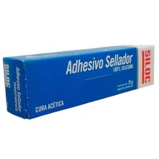 SILOC 400034 100% SILICONA ADHESIVO SELLADOR BLANCO 25G.