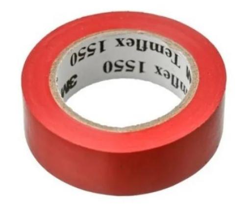 3M 1550 CINTA AISLADORA ROJA 18MMX10MX0.13MM