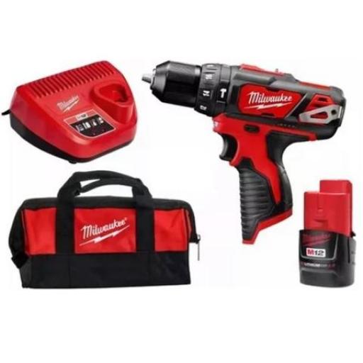 MILWAUKEE KIT ATORNILLADOR 2408 + BATERIA Y BOLSO