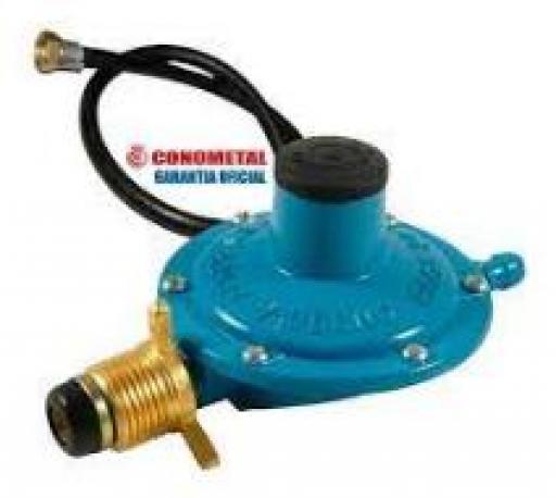 CONOMETAL ECO REGULADOR DE GAS C/ MANGUERA 1.5 MTS.