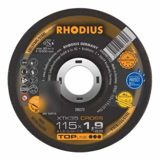 RHODIUS DISCO 115X1.9X22.2MM TOP LINE