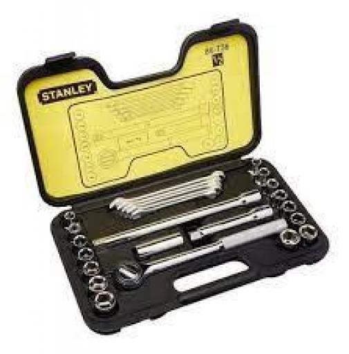 STANLEY JUEGO DE TUBOS Y LLAVES MM S86736 25 PIEZA