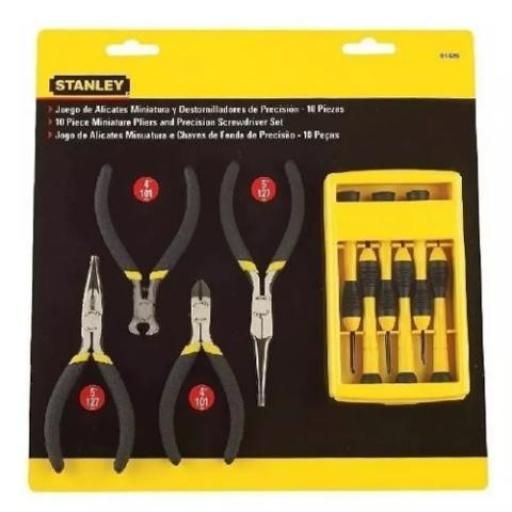 STANLEY JUEGO DE PINZAS Y DESTORNILLADORES 10 PZ. S91529