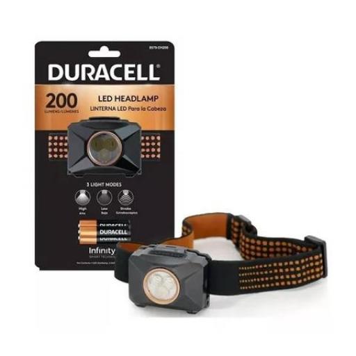 DURACELL LINTERNA 200 LUMENS LAMP. DE CABEZA 3AAA DUDH200