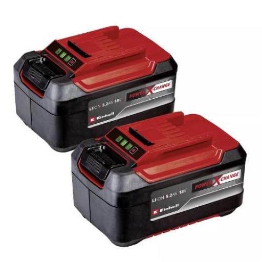 EINHELL PACK 2 BATERIAS POWER X-CHANGE 18V - 5.2 AH