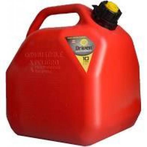 DRIVEN BIDON ROJO PLASTICO P/ COMBUSTIBLE 10L BP10-R