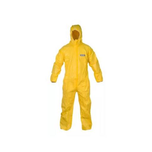 NUBUS MAMELUCO DESCARTABLE PROTECCION QUIMICA AMARILLO SMS + PE 76 G/M2 T. 2XL