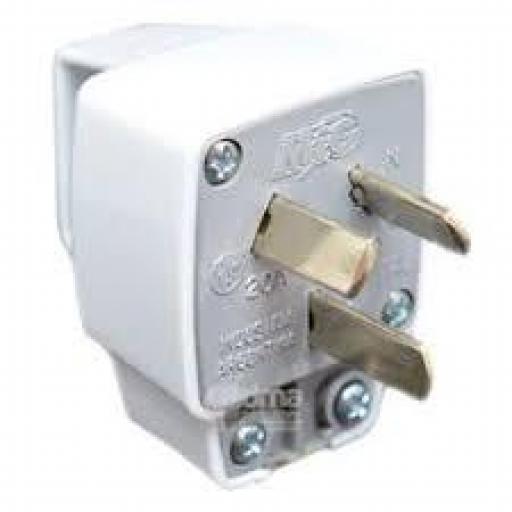 MIG FICHA MACHO BIPOLAR C/NEUTRO 20A