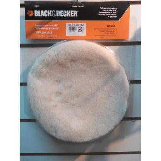 BLACK + DECKER PAÑO PARA LUSTRADORA 9'' 228 MM LANA Y POLIESTER