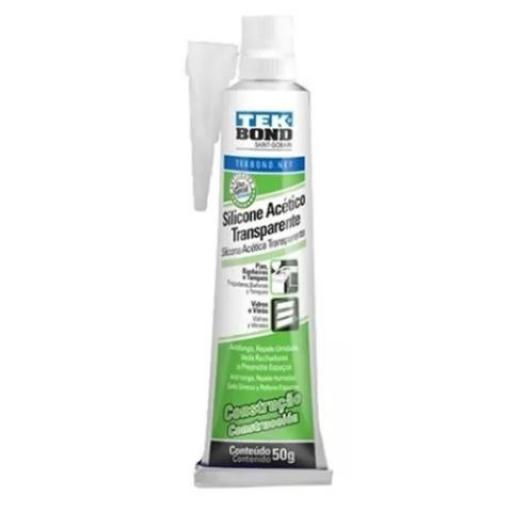 TEK BOND SILICONA ALTO RENDIMIENTO TRANSP. 50 GR. POMO