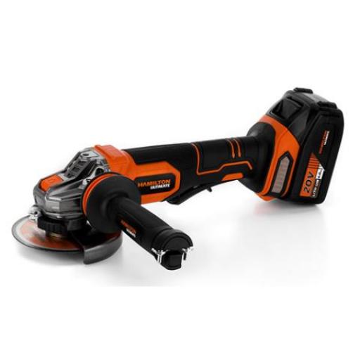 HAMILTON AMOLADORA ANGULAR A BATERIA 20V 115MM.