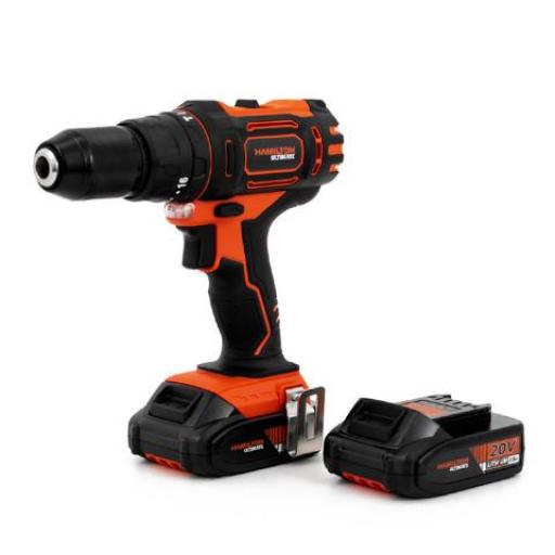 HAMILTON TALADRO C/ PERCUTOR 20 V. CON 2 BATERIAS LITIO ULTIMATE (ULT111-K)