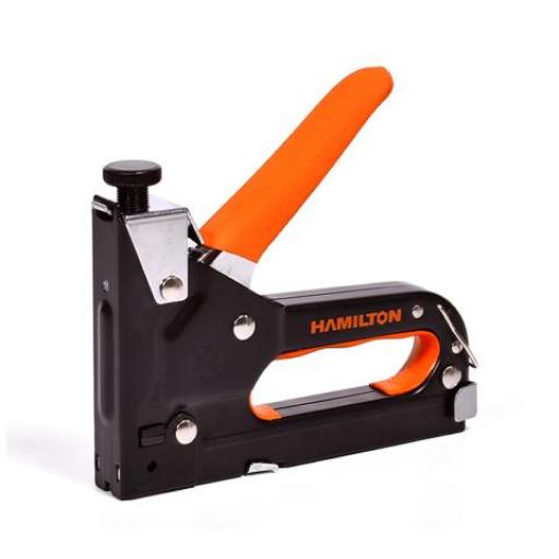 HAMILTON ENGRAPADORA PROFESIONAL 4-14MM. 3 GRAPAS + 2 CAJAS GRAPAS