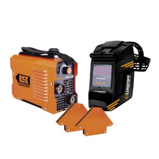 LUSQTOFF SOLDADORA INVERTER MEGAIRON 100 KIT MASCARA Y ESCUADRA