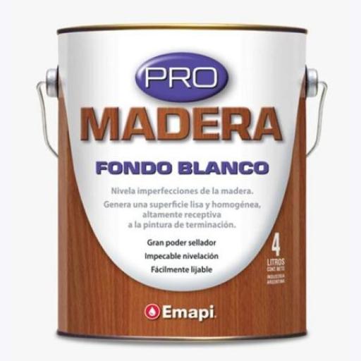 EMAPI PRO MADERA FONDO BLANCO MATE 4 LTS.
