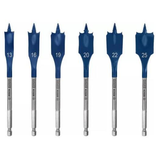 BOSCH JUEGO X 6 BROCAS SELF CUT SPEED 13-25MM.