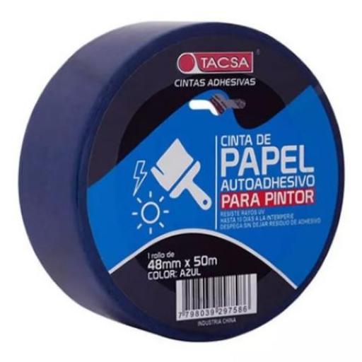 TACSA CINTA ENMASCARAR AZUL 48MM X 50MTS.