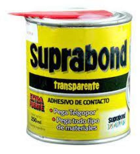 SUPRABOND ADHESIVO DE CONTACTO TRANSPARENTE 1/4LTS