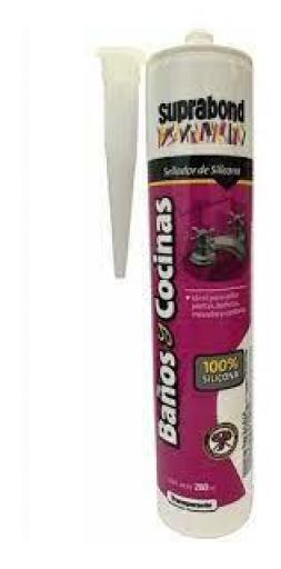 SUPRABOND SILICONA BAÑOS Y COCINA 280ML