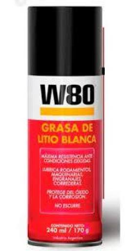 W80 GRASA DE LITIO BLANCA 240ML/170GR