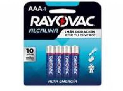 RAYOVAC PILA ALCALINA CHICO FINA AAA4