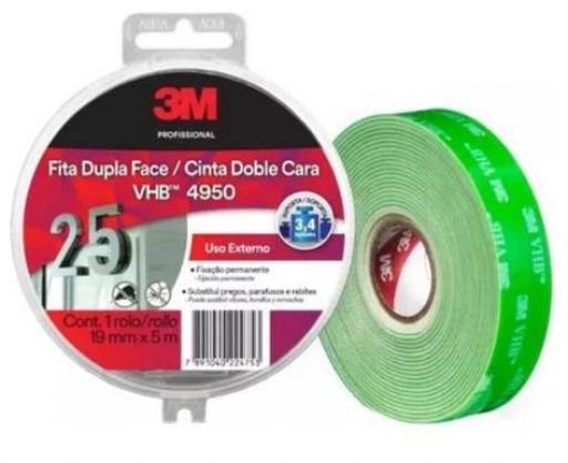 3M CINTA DOBLE FAZ IG-100WF EXTERIOR (EX4950 VHB) 19MMX5MTS