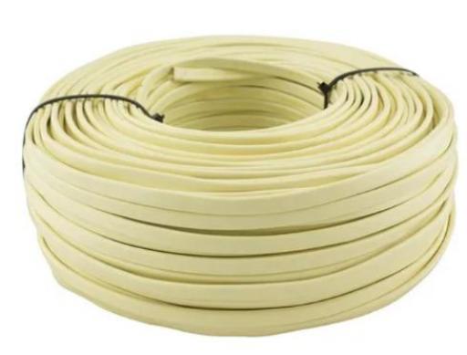 CABLE BIPOLAR VAINA PLANA 2 X 1.5 MM. COLOR: MARFIL. ROLLO X 100 METROS.