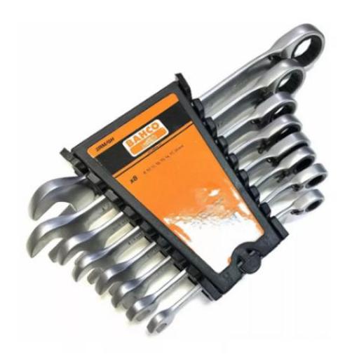 BAHCO 2RM8H SET 8 LLAVES COMBINADA C/ CRIQUE