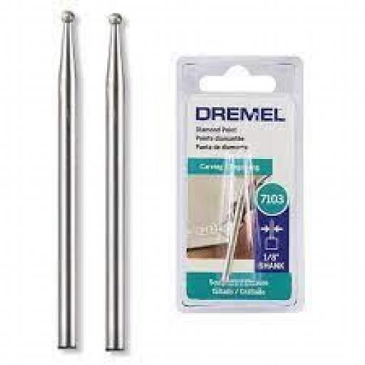 DREMEL PUNTA DIAMANTADA REDONDA 2MM 7103