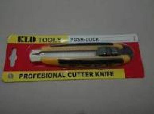 KLD064 CUTTER 9MM PUSH-LOCK C/T PLST-GMET