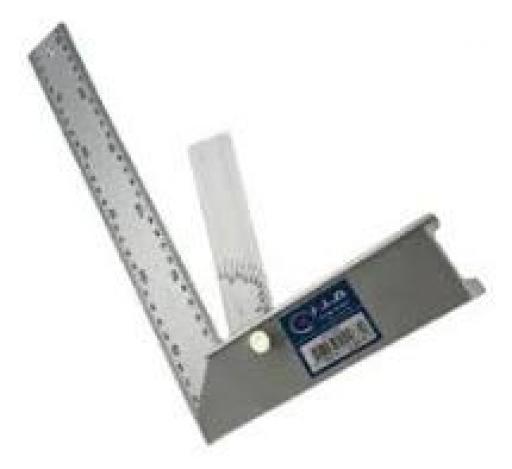 KLD055 ESCUADRA ALUMINIO 30CM C TRANSPORTADOR