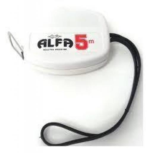 DIAMANTE CINTA METRICA 5 MTS ALFA A5 BLANCA