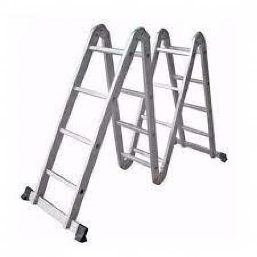 ALUMINUIM ESCALERA ALUMINIO 4X4 16 PELDAÑOS LINEA ECO.