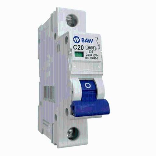 BAW INTERRUPTOR T.(LLAVE TERMICA) C/SELLO UNIPOLAR