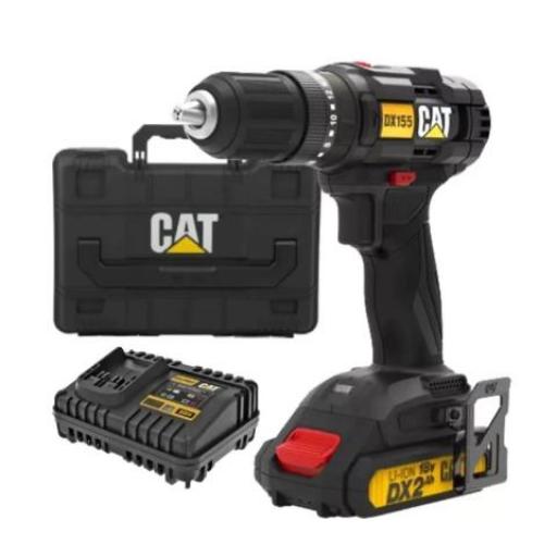 CAT TALADRO ATORNILLADOR A BATERIA C/ PERCUSION 18V DX155 C/ CARG. + BAT